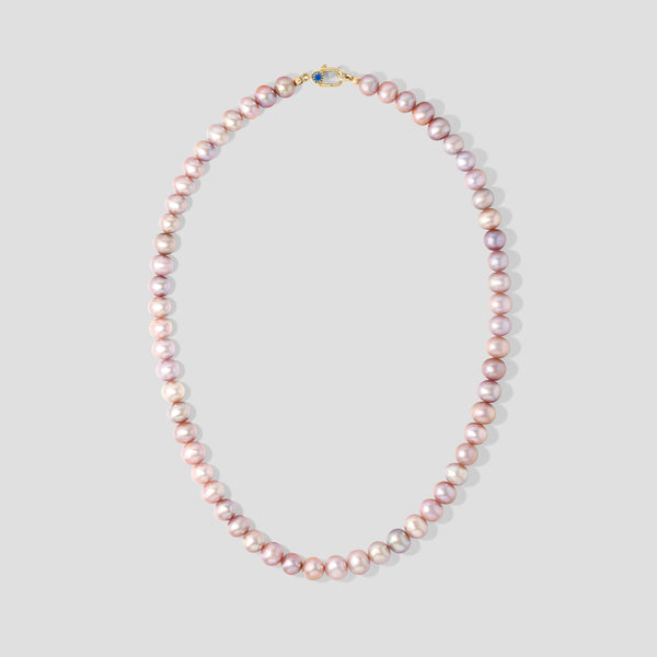 Pink Pearl Necklace in gold