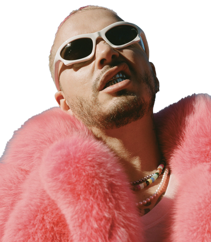 J Balvin wearing the Protection Necklace