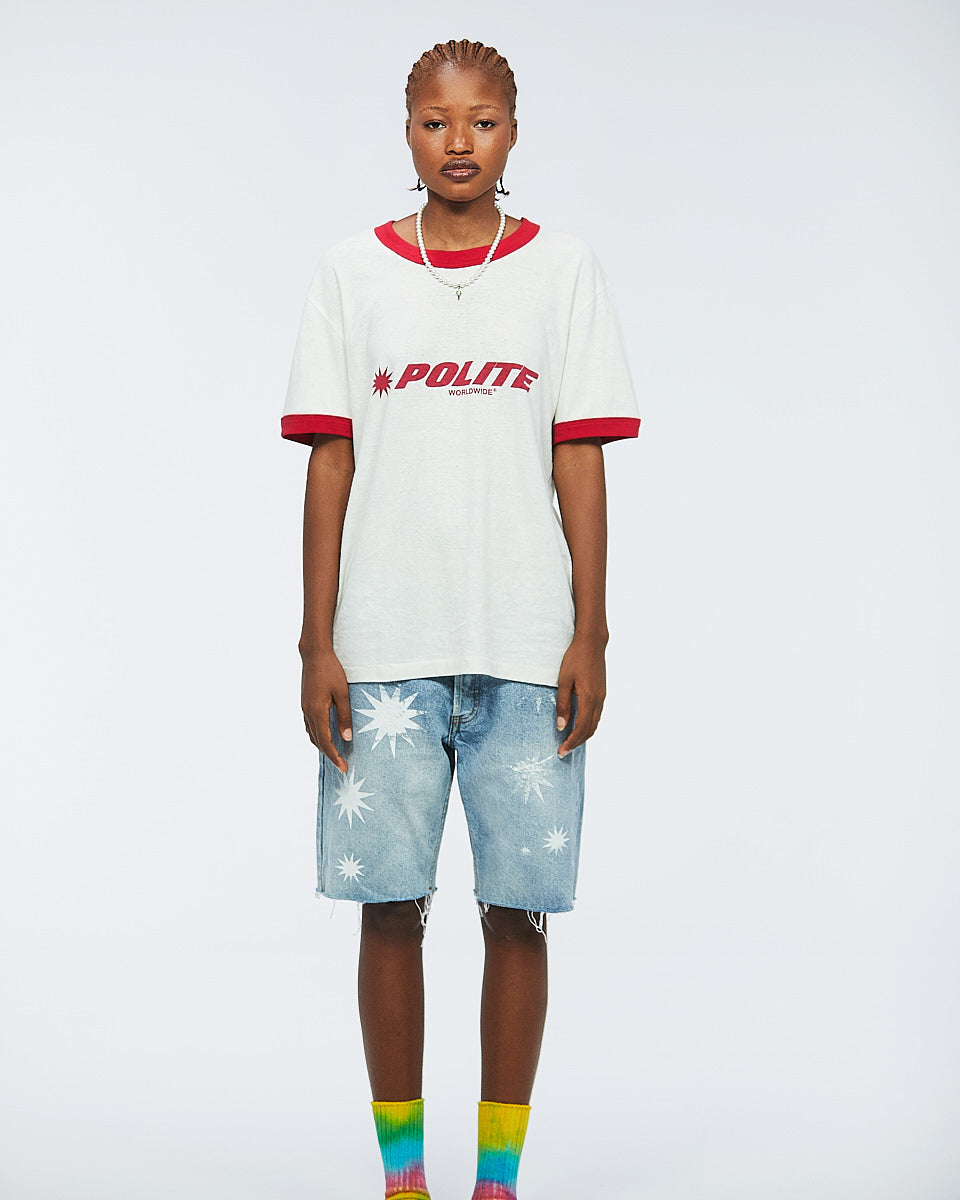 Hemp Ringer T-shirt Red