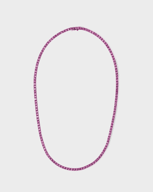 Aero Tennis Necklace Pink