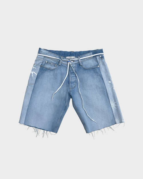 Deconstructed Denim Shorts