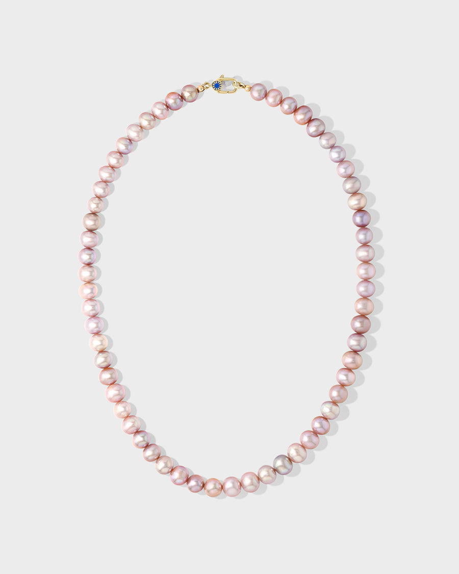 Pink Pearl Necklace Gold