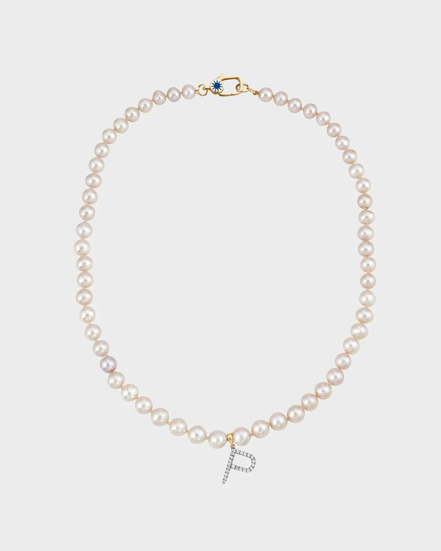"P" Pink Pearl Necklace Polite Worldwide