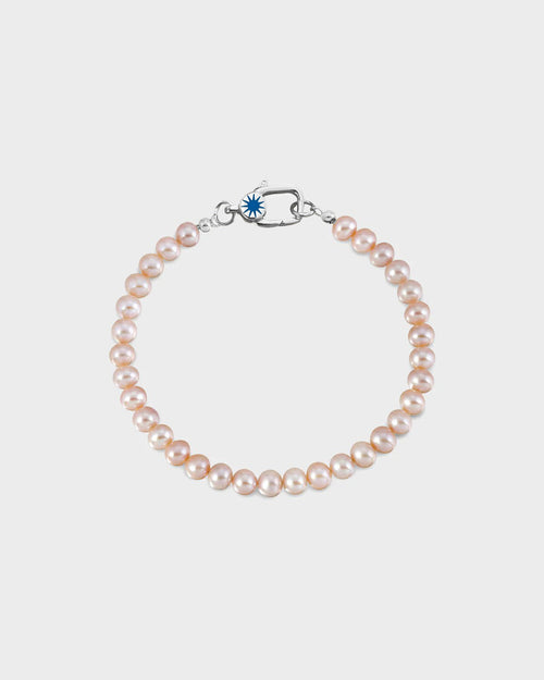 Pink Pearl Bracelet Silver