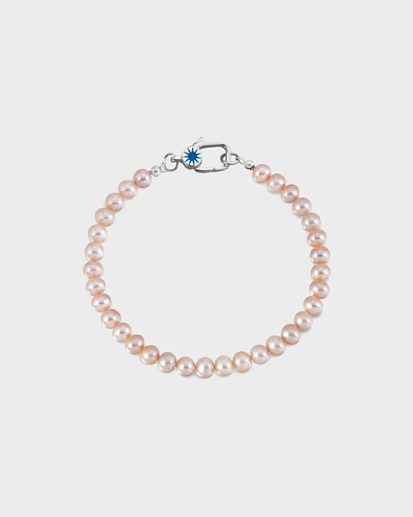 Pink Pearl Bracelet Silver
