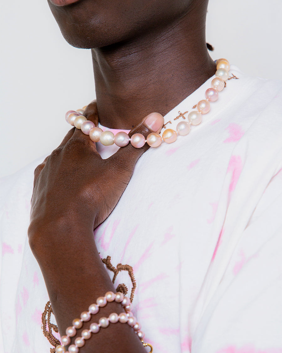Polite Worldwide Jumbo Pearl Necklace pink 4